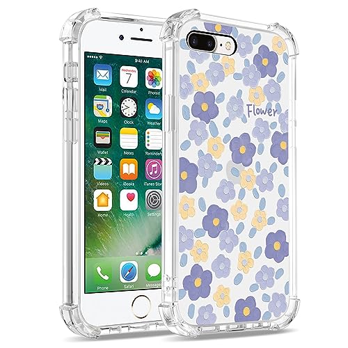 Bear Village Hülle für iPhone 7 Plus/iPhone 8 Plus, Anti-Gelb Slim Silikon Schutzhülle, Stoßfest Kratzfest Transparent TPU Handyhülle für iPhone 7 Plus/iPhone 8 Plus (5.5 inch), Muster-31 von Bear Village