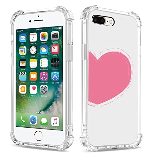 Bear Village Hülle für iPhone 7 Plus/iPhone 8 Plus, Dünne Weiche TPU Silikon Handyhülle für Mädchen, Stoßfest Kratzfest Schutzhülle für iPhone 7 Plus/iPhone 8 Plus, Transparentes Liebesherz-2 Bear Village Hülle für iPhone 7 Plus/iPhone 8 Plus, Dünne Weiche TPU Silikon Handyhülle für Mädchen, Stoßfest Kratzfest Schutzhülle für iPhone 7 Plus/iPhone 8 Plus, Transparentes Liebesherz-2 von Bear Village