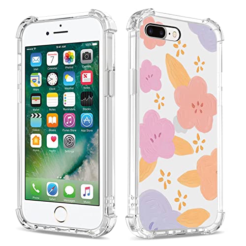 Bear Village Hülle für iPhone 7 Plus/iPhone 8 Plus, Transparent TPU Kratzfest Silikon Handyhülle für Mädchen, Anti-Gelb Stoßfest Case 360 Grad Schutzhülle für iPhone 7 Plus, Rote Blumen 1 Bear Village Hülle für iPhone 7 Plus/iPhone 8 Plus, Transparent TPU Kratzfest Silikon Handyhülle für Mädchen, Anti-Gelb Stoßfest Case 360 Grad Schutzhülle für iPhone 7 Plus, Rote Blumen 1 von Bear Village