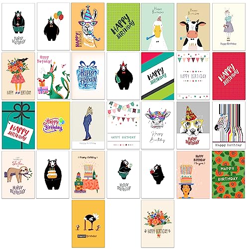 30 x verschiedene beliebte Geburtstagskarten-Mix für Erwachsene oder Kinder (Set 1) von Bear and Bee