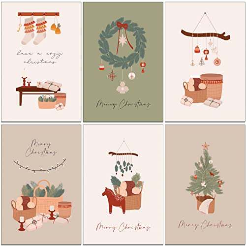 36 x stilvolle, schlichte, umweltfreundliche Weihnachtskarten aus recyceltem Papier von Bear and Bee