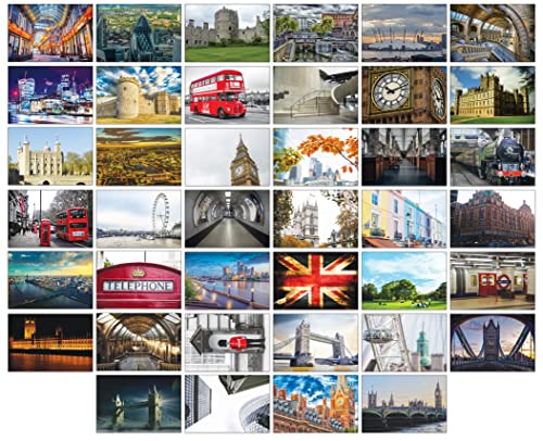 40 London-Postkarten – 40 verschiedene Designs, gedruckt auf heller, dicker Karte von Bear and Bee