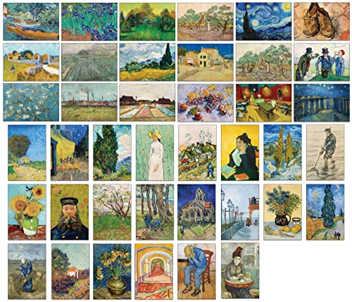 Bear and Bee 40 Kunstdruck-Postkarten in verschiedenen Stilen von verschiedenen berühmten Künstlern (40 x Van Gogh) von Bear and Bee