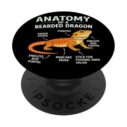 Anatomie eines Pogona-Reptilien-Herpetologie-Bartdrachen PopSockets Klebender PopGrip Anatomie eines Pogona-Reptilien-Herpetologie-Bartdrachen PopSockets Klebender PopGrip von Bearded Dragon Pet Reptile Care