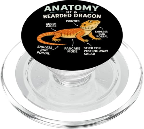 Anatomie eines Pogona-Reptilien-Herpetologie-Bartdrachen PopSockets PopGrip für MagSafe Anatomie eines Pogona-Reptilien-Herpetologie-Bartdrachen PopSockets PopGrip für MagSafe von Bearded Dragon Pet Reptile Care