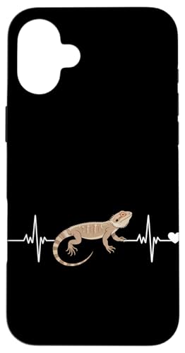 Heartbeat EKG Pogona Reptil Herpetologie Bartagame Hülle für iPhone 16 Plus Heartbeat EKG Pogona Reptil Herpetologie Bartagame Hülle für iPhone 16 Plus von Bearded Dragon Pet Reptile Care