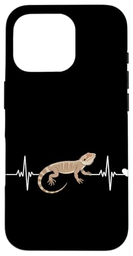 Heartbeat EKG Pogona Reptil Herpetologie Bartagame Hülle für iPhone 16 Pro Heartbeat EKG Pogona Reptil Herpetologie Bartagame Hülle für iPhone 16 Pro von Bearded Dragon Pet Reptile Care