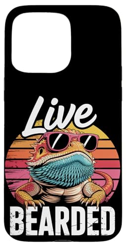 Live Bearded Pogona Reptil mit Sonnenbrille Bartdrache Hülle für iPhone 15 Pro Max Live Bearded Pogona Reptil mit Sonnenbrille Bartdrache Hülle für iPhone 15 Pro Max von Bearded Dragon Pet Reptile Care