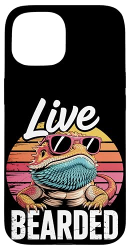Live Bearded Pogona Reptil mit Sonnenbrille Bartdrache Hülle für iPhone 15 Live Bearded Pogona Reptil mit Sonnenbrille Bartdrache Hülle für iPhone 15 von Bearded Dragon Pet Reptile Care
