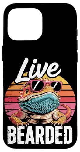 Live Bearded Pogona Reptil mit Sonnenbrille Bartdrache Hülle für iPhone 16 Pro Max Live Bearded Pogona Reptil mit Sonnenbrille Bartdrache Hülle für iPhone 16 Pro Max von Bearded Dragon Pet Reptile Care