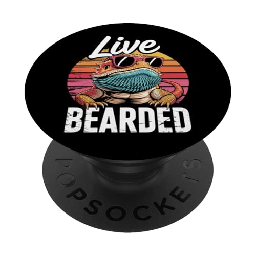 Live Bearded Pogona Reptil mit Sonnenbrille Bartdrache PopSockets Klebender PopGrip Live Bearded Pogona Reptil mit Sonnenbrille Bartdrache PopSockets Klebender PopGrip von Bearded Dragon Pet Reptile Care