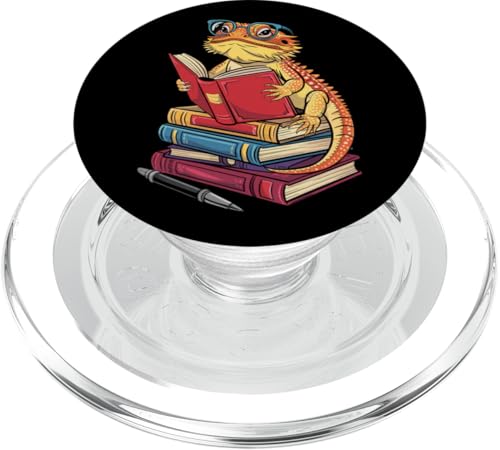Pogona Lesebücher Reptilien Bücherwurm Bartdrache PopSockets PopGrip für MagSafe Pogona Lesebücher Reptilien Bücherwurm Bartdrache PopSockets PopGrip für MagSafe von Bearded Dragon Pet Reptile Care
