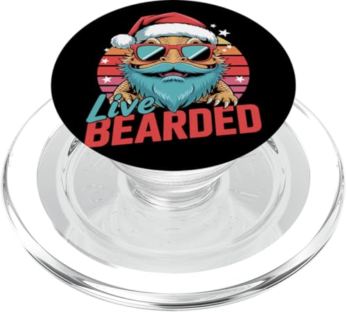 Retro Weihnachten Bearded Pogona Sonnenbrille Bartdrache PopSockets PopGrip für MagSafe Retro Weihnachten Bearded Pogona Sonnenbrille Bartdrache PopSockets PopGrip für MagSafe von Bearded Dragon Pet Reptile Care