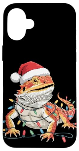 Weihnachtsbeleuchtung Reptil Pogona Herpetologie Bartdrache Hülle für iPhone 16 Plus Weihnachtsbeleuchtung Reptil Pogona Herpetologie Bartdrache Hülle für iPhone 16 Plus von Bearded Dragon Pet Reptile Care