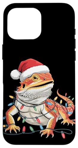 Weihnachtsbeleuchtung Reptil Pogona Herpetologie Bartdrache Hülle für iPhone 16 Pro Max Weihnachtsbeleuchtung Reptil Pogona Herpetologie Bartdrache Hülle für iPhone 16 Pro Max von Bearded Dragon Pet Reptile Care