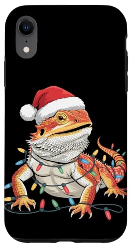 Weihnachtsbeleuchtung Reptil Pogona Herpetologie Bartdrache Hülle für iPhone XR Weihnachtsbeleuchtung Reptil Pogona Herpetologie Bartdrache Hülle für iPhone XR von Bearded Dragon Pet Reptile Care