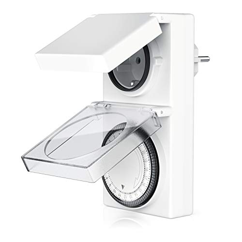 Bearware Mechanische Zeitschaltuhr für den Außenbereich - 96 Schaltsegmente - Schieberegler für Zeitangabe - 3680W - IP 44 Schutzart Outdoor - spritzwassergeschützt - integrierter Berührungsschutz Bearware Mechanische Zeitschaltuhr für den Außenbereich - 96 Schaltsegmente - Schieberegler für Zeitangabe - 3680W - IP 44 Schutzart Outdoor - spritzwassergeschützt - integrierter Berührungsschutz von Bearware