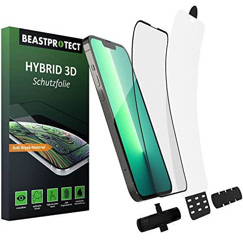 Beastprotect HYBRID 3D [Full Cover] Schutzfolie kompatibel mit iPhone 14 [inkl. Aufbringhilfe] [100% blasenfrei] [hüllenfreundlich] unzerbrechlicher Displayschutz von Beastprotect