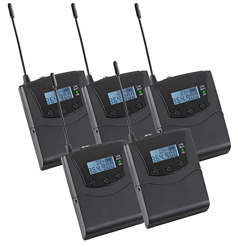 5X Beatfoxx Silent Guide V2 SDR-BP30 Bodypack-Receiver - Zur Verwendung mit jedem handelsüblichen Kopfhörer - Für Betrieb mit Beatfoxx Silent-Guide-V2-Sendern geeignet - Schwarz von Beatfoxx