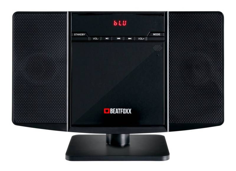 Beatfoxx MCD-60 Vertikal Stereoanlage (UKW/MW-Radio, 6,00 W, Microanlage mit CD/MP3-Player, USB-Slot und Bluetooth) von Beatfoxx