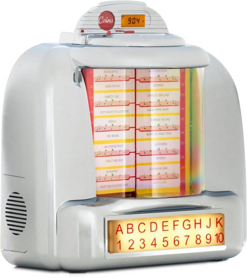 Beatfoxx Nostalgia Tisch-Jukebox Stereoanlage (Bluetooth®-Verbindung für Smartphones & Tablet-PCs) von Beatfoxx