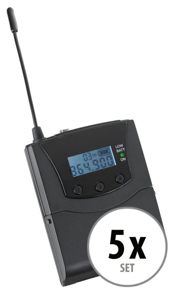 Beatfoxx Silent Guide V2 SDR-BP30 Bodypack-Receiver Funk-Kopfhörer (Stereo Funk-Empfänger mit 3 empfangbare Kanäle, UHF-Technik, zur Verwendung mit jedem handelsüblichen Kopfhörer) von Beatfoxx