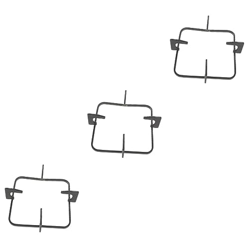 Beatifufu 3 Stk Gasherd Halterung Küchenbrennerroste Spitze Untersetzer Herdplatte Ofenhalterung Herd Untersetzer Gasring Untersetzer Wok-unterstützung Herd Brenner Rost Abs Black Gusseisen von Beatifufu