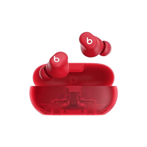 Beats Solo Buds – kabellose Bluetooth In-Ear Kopfhörer | 18 Stunden Akkulaufzeit | Apple & Android-Kompatibilität | Eingebautes Mikrofon - Transparent-Rot von Beats by Dr. Dre