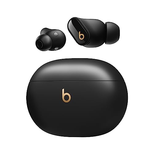 Beats Studio Buds + (2023) – Komplett kabellose Noise Cancelling In-Ear Kopfhörer, verbesserte Apple & Android Kompatibilität, eingebautes Mikrofon, Schweiß-beständige Bluetooth - Schwarz/Gold von Beats by Dr. Dre