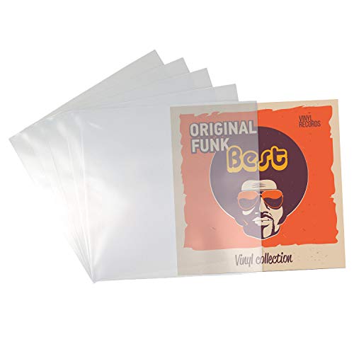 Beats & More PREMIUM LP 12" Schutzhüllen - Vinyl Schallplattenhüllen - optimaler Schutz für Schallplatten - 50 Stück - Made in Germany - 325 mm x 325 mm x 0,10 mm von Beats & More