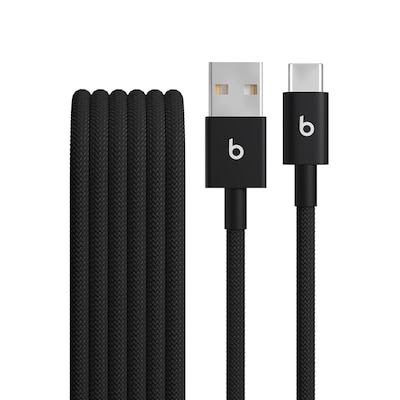 Beats USB-A zu USB-C gewebtes Kabel 1.5 m Bolt Black (2-Pack) von Beats