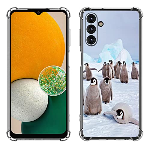 Beaucov Galaxy A14 5G Hülle, niedlicher spielender Pinguin Fallschutz, stoßfest, TPU, vollständiger Schutz, kratzfest, für Samsung Galaxy A14 5G von Beaucov