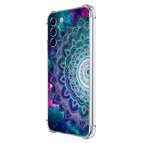 Beaucov Galaxy S24 Hülle, Mandala-Blume, Weltraum, Fallschutz, stoßfest, TPU, Ganzkörperschutz, kratzfeste Schutzhülle für Samsung Galaxy S24 von Beaucov