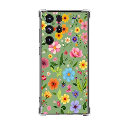 Beaucov Schutzhülle für Galaxy S25 Ultra, schöne Blumen, Grün, Fallschutz, stoßfest, TPU, Ganzkörperschutz, kratzfest, für Samsung Galaxy S25 Ultra Beaucov Schutzhülle für Galaxy S25 Ultra, schöne Blumen, Grün, Fallschutz, stoßfest, TPU, Ganzkörperschutz, kratzfest, für Samsung Galaxy S25 Ultra von Beaucov