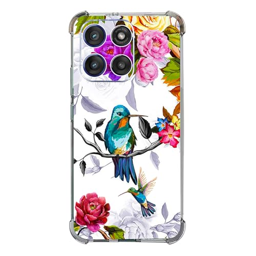 Beaucov Schutzhülle für Moto G Stylus 2025, Kolibri im Blumen-Stil, Fallschutz, stoßfest, TPU, Rundumschutz, kratzfest, für Motorola Moto G Stylus 2025 von Beaucov