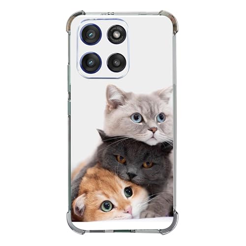 Beaucov Schutzhülle für Moto G Stylus 2025, Liegende niedliche Katzen, Fallschutz, stoßfest, TPU, Ganzkörperschutz, kratzfest, für Motorola Moto G Stylus 2025 von Beaucov