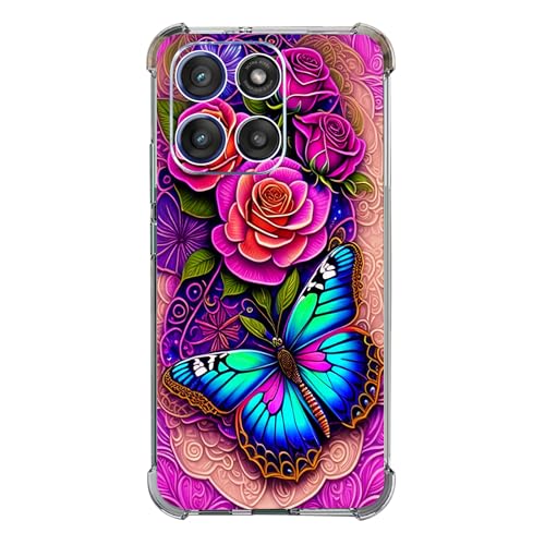 Beaucov Schutzhülle für Moto G Stylus 2025, Motiv: Schmetterling, Blumen, Rose, Tropfenschutz, stoßfest, TPU, Rundumschutz, kratzfest, für Motorola Moto G Stylus 2025, Blau Beaucov Schutzhülle für Moto G Stylus 2025, Motiv: Schmetterling, Blumen, Rose, Tropfenschutz, stoßfest, TPU, Rundumschutz, kratzfest, für Motorola Moto G Stylus 2025, Blau von Beaucov