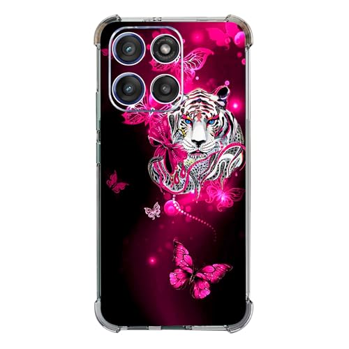 Beaucov Schutzhülle für Moto G Stylus 2025, Motiv: weißer Tiger, Schmetterling, Fallschutz, stoßfest, TPU, Rundumschutz, kratzfest, für Motorola Moto G Stylus 2025 Beaucov Schutzhülle für Moto G Stylus 2025, Motiv: weißer Tiger, Schmetterling, Fallschutz, stoßfest, TPU, Rundumschutz, kratzfest, für Motorola Moto G Stylus 2025 von Beaucov