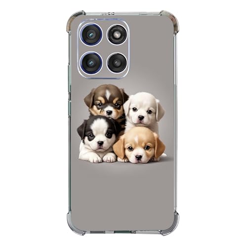Beaucov Schutzhülle für Moto G Stylus 2025, niedliche Welpen, Hunde, Fallschutz, stoßfest, TPU, Rundumschutz, kratzfest, für Motorola Moto G Stylus 2025, Grau von Beaucov
