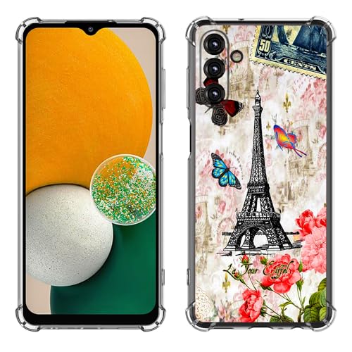 Beaucov Schutzhülle für Samsung Galaxy A15 5G, Motiv: Paris Turm, Schmetterling, Fallschutz, stoßfest, TPU, Rundumschutz, kratzfest, für Samsung Galaxy A15 5G, 125118033564 von Beaucov