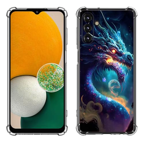 Beaucov Schutzhülle für Samsung Galaxy A25 5G, Motiv: Blauer Drache, Fallschutz, stoßfest, TPU, Ganzkörperschutz, kratzfest, für Samsung Galaxy A25 5G von Beaucov