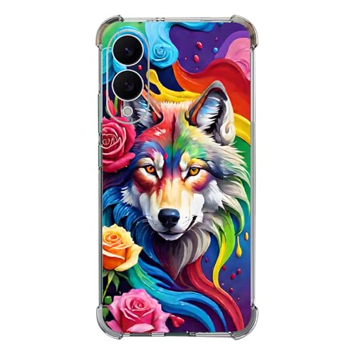 Beaucov Schutzhülle für Samsung Galaxy S25 Edge, bunte Regenbogenfarbe, Wolfsrosen, Fallschutz, stoßfest, TPU, Ganzkörperschutz, kratzfest, für Samsung Galaxy S25 Edge Beaucov Schutzhülle für Samsung Galaxy S25 Edge, bunte Regenbogenfarbe, Wolfsrosen, Fallschutz, stoßfest, TPU, Ganzkörperschutz, kratzfest, für Samsung Galaxy S25 Edge von Beaucov