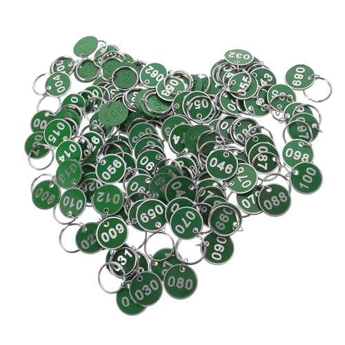 Beaupretty 100 Stück Digitale Handschlüsseletiketten Aluminiumanhänger Nummerierte Schlüsselanhänger Nummerierte Aluminium Schließfach Nummernschilder von Beaupretty