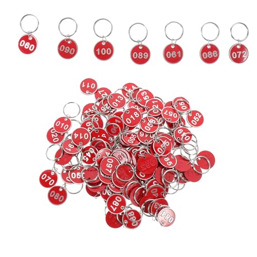 Beaupretty 100 Stück Nummernschild Nummernschild Schlüsselanhänger Nummernschilder Saunakarte Nummernschilder Aluminium Outdoor Anhänger Tischnummern Spindnummernschilder Etikettenschild von Beaupretty