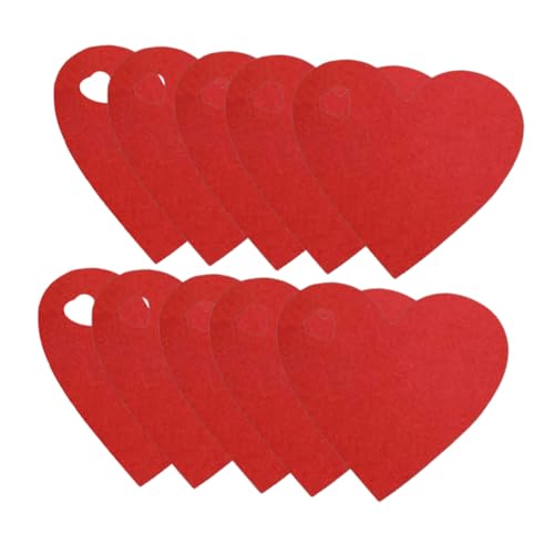 Beaupretty 200 Stück Rote Liebes Herz -Hanging -Karte Etiketten zum Valentinstag Valentinstag-Tags rote Herzanhänger Herzetiketten herzförmige Anhänger Papier von Beaupretty