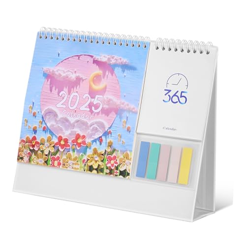 Beaupretty 2025 Schreibtisch-Flip-Kalender Standkalender Kalenderschreibtisch Süßer Tischkalender kleiner Schreibtischkalender Desktop-Kalender Papier von Beaupretty