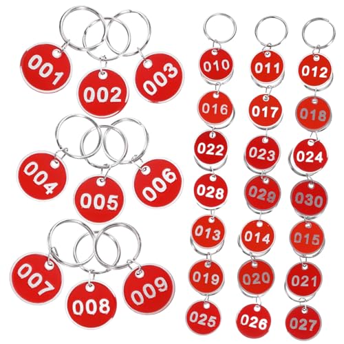 Beaupretty 30Stücke Nummernschilder mit Ringen Identifikationsschilder für Schlüsselanhänger für Restaurants Kindergärten Tragbar Robust Leicht Verständlich Beaupretty 30Stücke Nummernschilder mit Ringen Identifikationsschilder für Schlüsselanhänger für Restaurants Kindergärten Tragbar Robust Leicht Verständlich von Beaupretty
