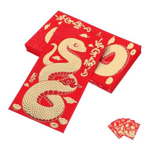 Beaupretty 36 Stück Lucky Red Envelope Chinesischer Umschlag Roter Umschlag Chinesische Neujahrsumschläge Rote Chinesische Geldumschläge Neujahrsdekoration Rote Tasche Papier von Beaupretty