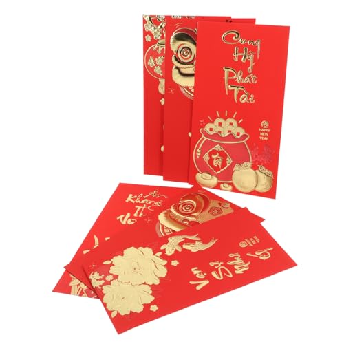 Beaupretty 36 Stück Lucky Red Envelope Party Bargeldfüllung Farbe Festival Rot Frühling Beutel Glücklich Für Tasche Neujahrsdekoration Chinesischer Umschlag Papier von Beaupretty