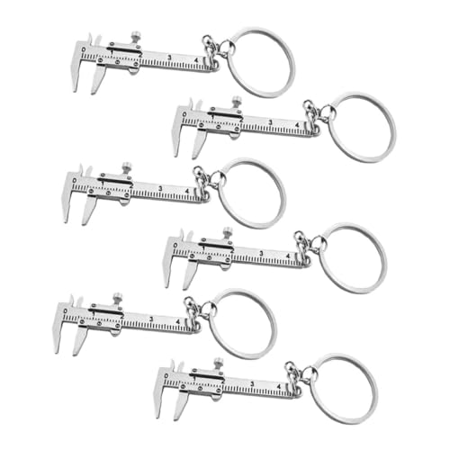 Beaupretty 6 Stück Messschieber Schlüsselanhänger Schlüsselanhänger-Kit Taschenwerkzeugsatz Taschen-Bremssättel Mini-Messschieber-Schlüsselanhänger Zinklegierung Silver von Beaupretty